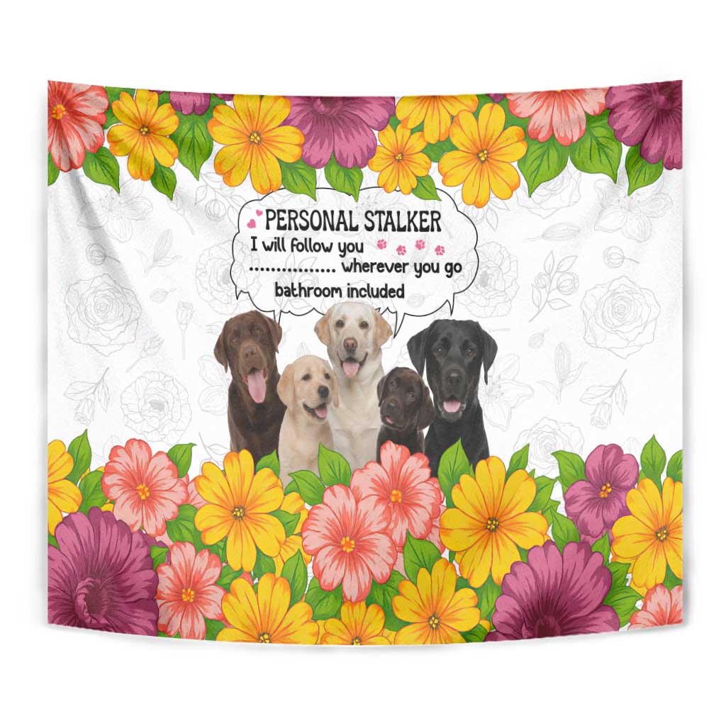 Labrador Retriever Personal Stalker Christmas Tapestry Funny Xmas Holiday Patterns - Wonder Print Shop