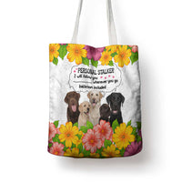 Labrador Retriever Personal Stalker Christmas Tote Bag Funny Xmas Holiday Patterns - Wonder Print Shop