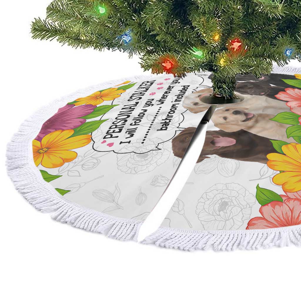 Labrador Retriever Personal Stalker Christmas Tree Skirt Funny Xmas Holiday Patterns - Wonder Print Shop