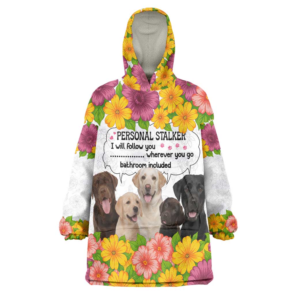 Labrador Retriever Personal Stalker Christmas Wearable Blanket Hoodie Funny Xmas Holiday Patterns - Wonder Print Shop