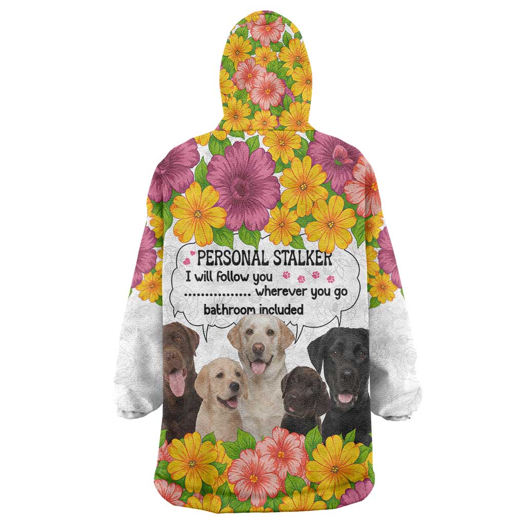 Labrador Retriever Personal Stalker Christmas Wearable Blanket Hoodie Funny Xmas Holiday Patterns - Wonder Print Shop