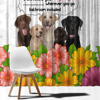 Labrador Retriever Personal Stalker Christmas Window Curtain Funny Xmas Holiday Patterns - Wonder Print Shop