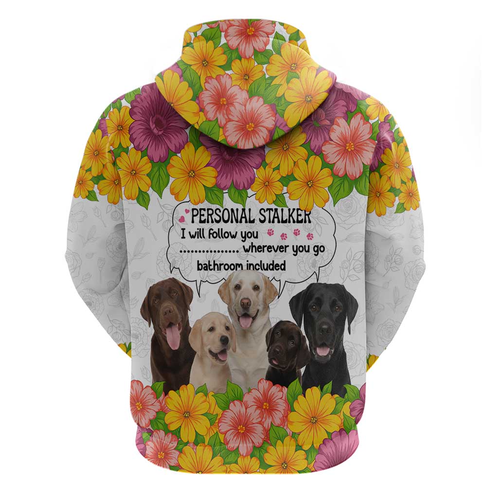 Labrador Retriever Personal Stalker Christmas Zip Hoodie Funny Xmas Holiday Patterns - Wonder Print Shop