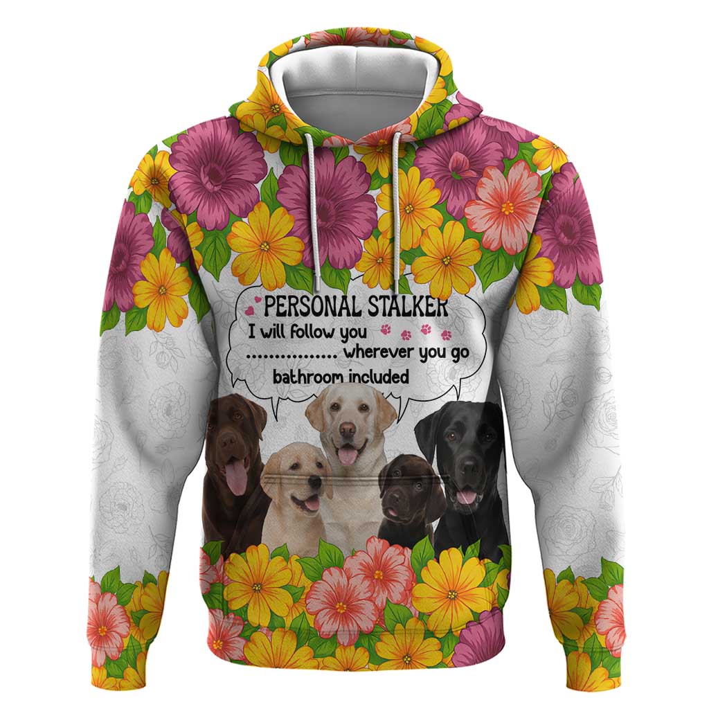 Labrador Retriever Personal Stalker Christmas Zip Hoodie Funny Xmas Holiday Patterns - Wonder Print Shop