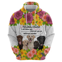 Labrador Retriever Personal Stalker Christmas Zip Hoodie Funny Xmas Holiday Patterns - Wonder Print Shop