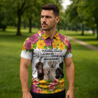 Labrador Retriever Personal Stalker Christmas Zipper Polo Shirt Funny Xmas Holiday Patterns - Wonder Print Shop