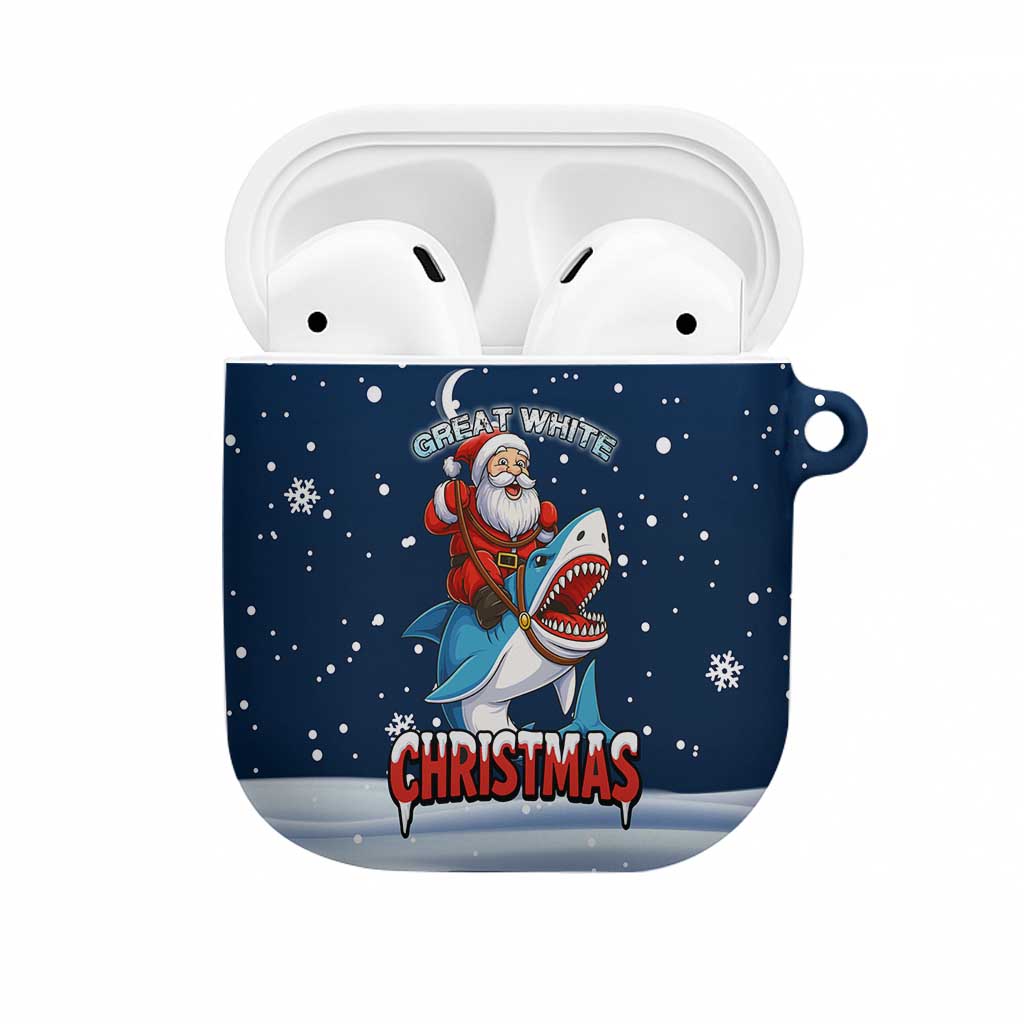 Great White Christmas Shark Christmas AirPods Case Funny Xmas Holiday Patterns - Wonder Print Shop