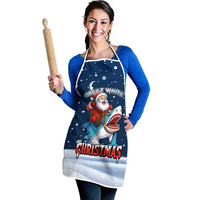 Great White Christmas Shark Christmas Apron Funny Xmas Holiday Patterns - Wonder Print Shop