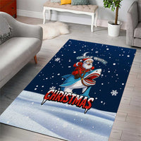 Great White Christmas Shark Christmas Area Rug Funny Xmas Holiday Patterns - Wonder Print Shop