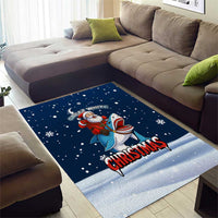 Great White Christmas Shark Christmas Area Rug Funny Xmas Holiday Patterns - Wonder Print Shop