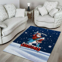 Great White Christmas Shark Christmas Area Rug Funny Xmas Holiday Patterns - Wonder Print Shop