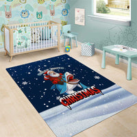 Great White Christmas Shark Christmas Area Rug Funny Xmas Holiday Patterns - Wonder Print Shop