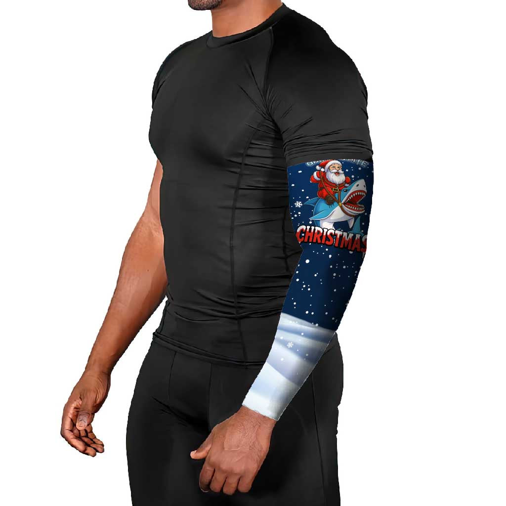 Great White Christmas Shark Christmas Arm Sleeves Funny Xmas Holiday Patterns - Wonder Print Shop