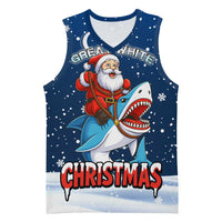 Great White Christmas Shark Christmas Basketball Jersey Funny Xmas Holiday Patterns - Wonder Print Shop