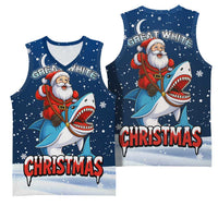Great White Christmas Shark Christmas Basketball Jersey Funny Xmas Holiday Patterns - Wonder Print Shop