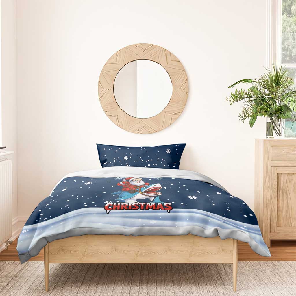 Great White Christmas Shark Christmas Bedding Set Funny Xmas Holiday Patterns - Wonder Print Shop