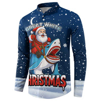 Great White Christmas Shark Christmas Button Sweatshirt Funny Xmas Holiday Patterns - Wonder Print Shop
