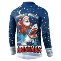 Great White Christmas Shark Christmas Button Sweatshirt Funny Xmas Holiday Patterns - Wonder Print Shop