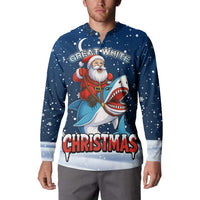Great White Christmas Shark Christmas Button Sweatshirt Funny Xmas Holiday Patterns - Wonder Print Shop