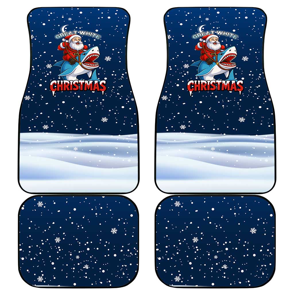 Great White Christmas Shark Christmas Car Mats Funny Xmas Holiday Patterns - Wonder Print Shop