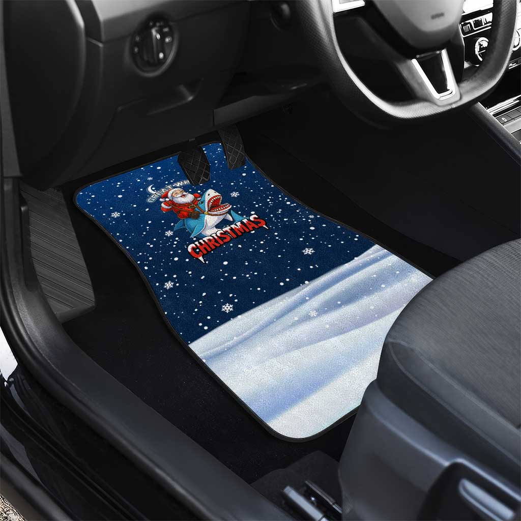 Great White Christmas Shark Christmas Car Mats Funny Xmas Holiday Patterns - Wonder Print Shop
