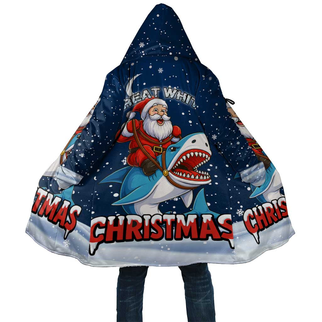 Great White Christmas Shark Christmas Cloak Funny Xmas Holiday Patterns - Wonder Print Shop