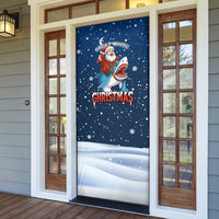 Great White Christmas Shark Christmas Door Cover Funny Xmas Holiday Patterns - Wonder Print Shop