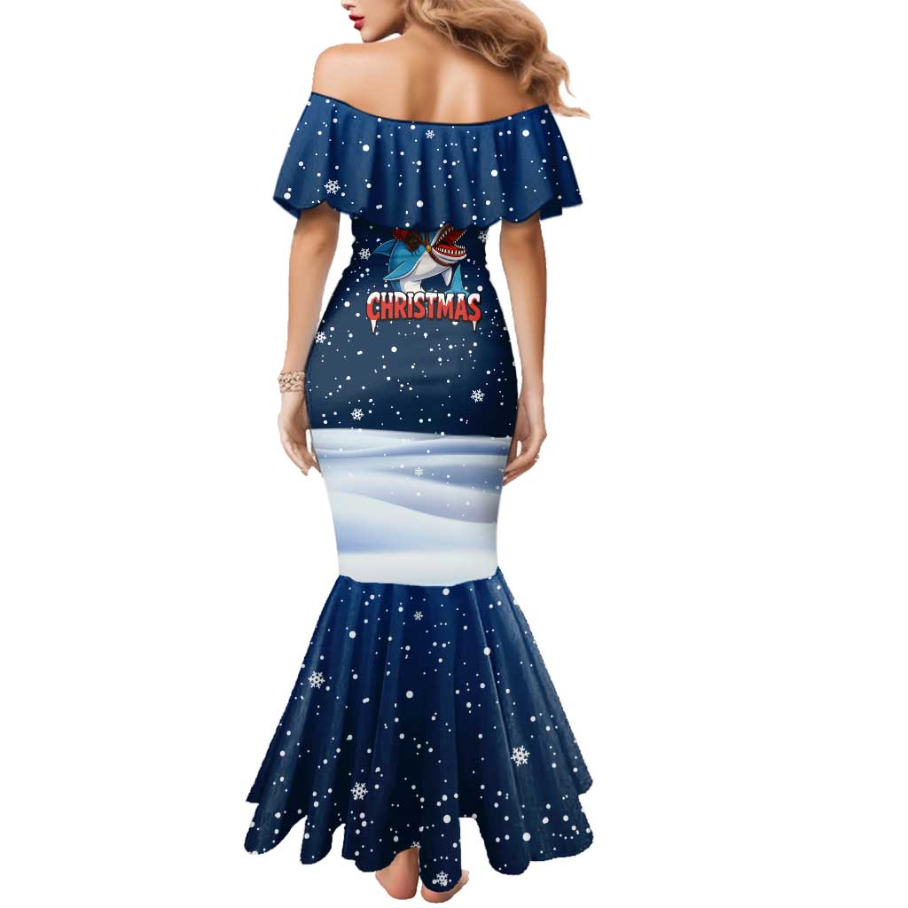 Great White Christmas Shark Christmas Family Matching Mermaid Dress and Hawaiian Shirt Funny Xmas Holiday Patterns - Wonder Print Shop