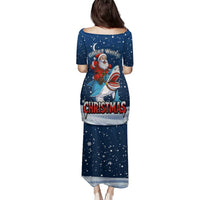 Great White Christmas Shark Christmas Family Matching Puletasi and Hawaiian Shirt Funny Xmas Holiday Patterns - Wonder Print Shop