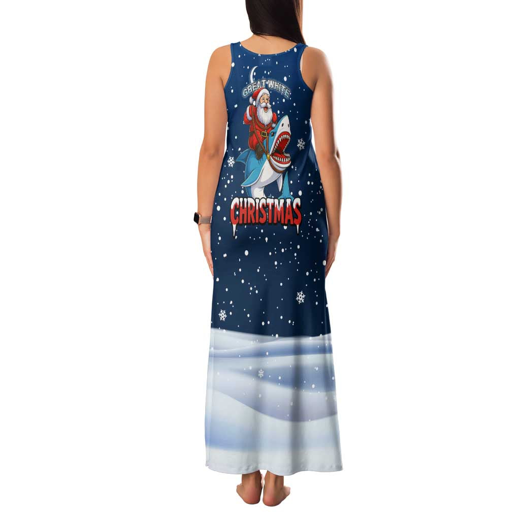 Great White Christmas Shark Christmas Family Matching Tank Maxi Dress and Hawaiian Shirt Funny Xmas Holiday Patterns - Wonder Print Shop