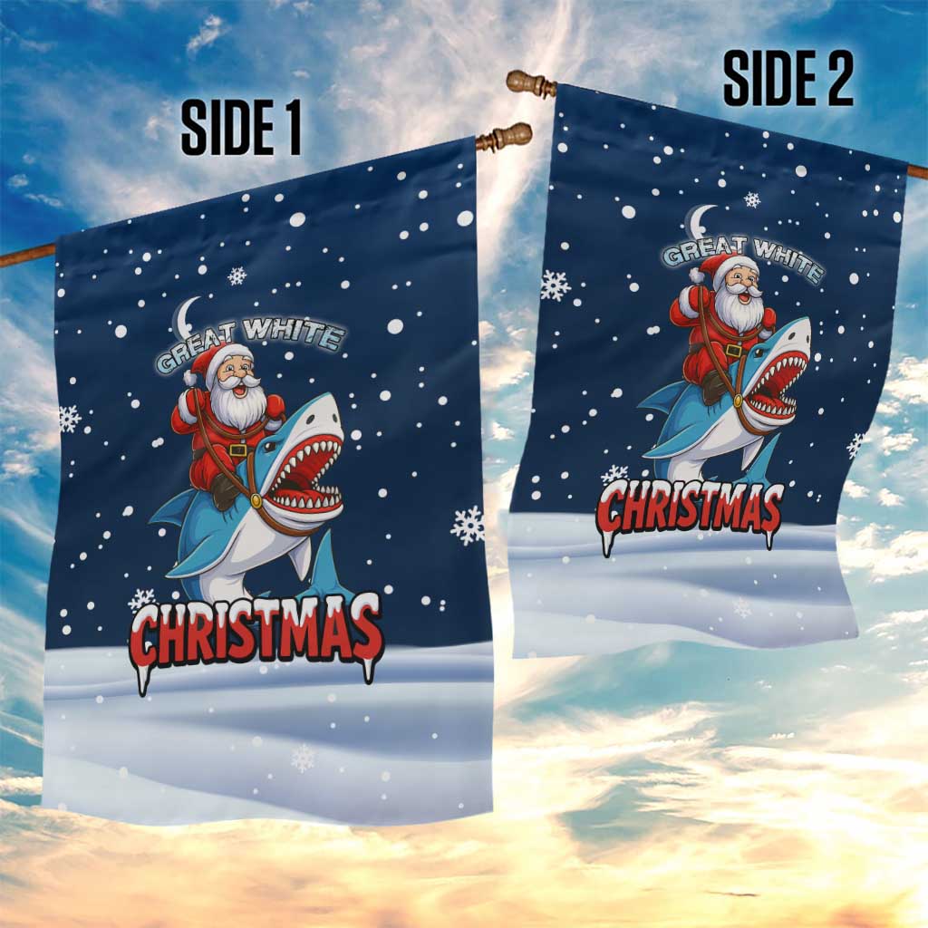 Great White Christmas Shark Christmas Garden Flag Funny Xmas Holiday Patterns - Wonder Print Shop