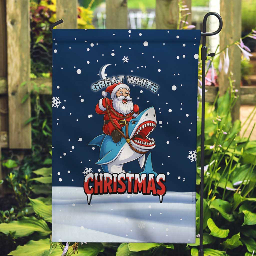Great White Christmas Shark Christmas Garden Flag Funny Xmas Holiday Patterns - Wonder Print Shop