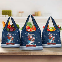 Great White Christmas Shark Christmas Grocery Bag Funny Xmas Holiday Patterns - Wonder Print Shop