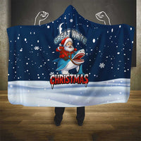 Great White Christmas Shark Christmas Hooded Blanket Funny Xmas Holiday Patterns - Wonder Print Shop