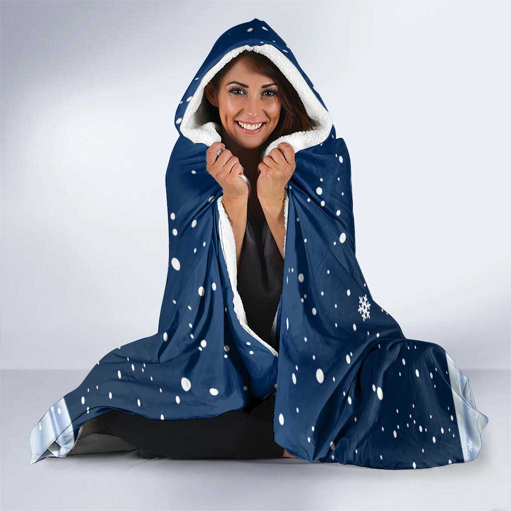 Great White Christmas Shark Christmas Hooded Blanket Funny Xmas Holiday Patterns - Wonder Print Shop