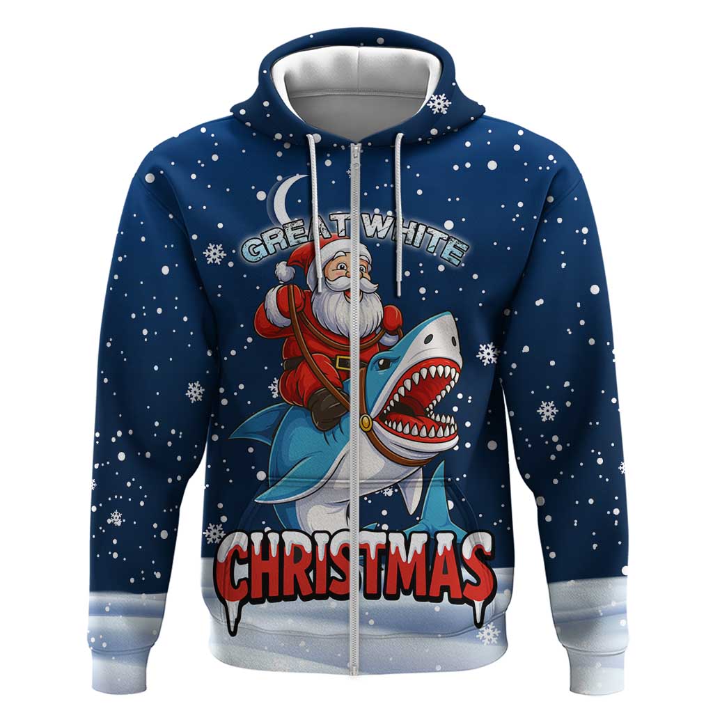 Great White Christmas Shark Christmas Hoodie Funny Xmas Holiday Patterns - Wonder Print Shop