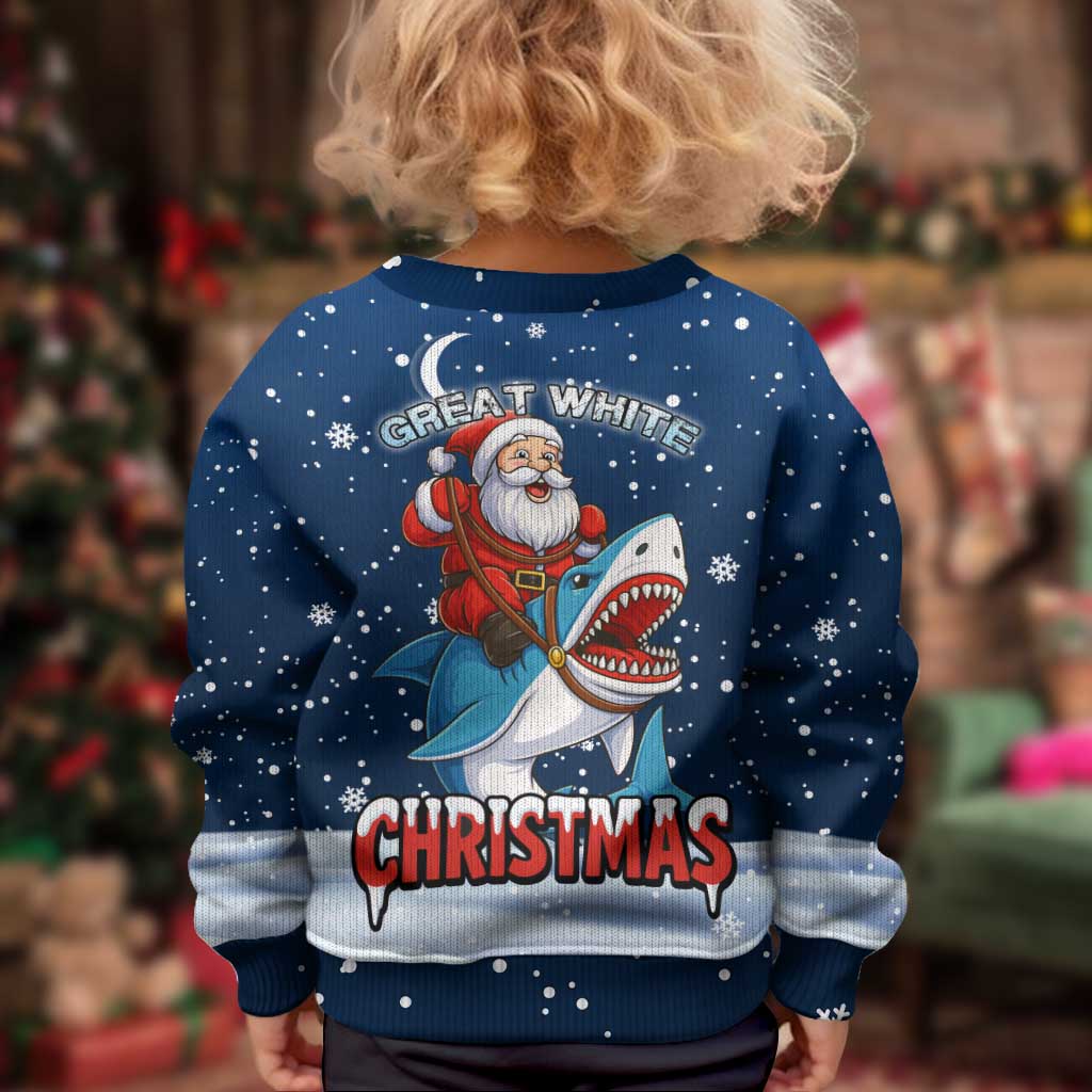 Great White Christmas Shark Christmas Kid Ugly Christmas Sweater Funny Xmas Holiday Patterns - Wonder Print Shop