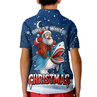 Great White Christmas Shark Christmas Kid Polo Shirt Funny Xmas Holiday Patterns - Wonder Print Shop