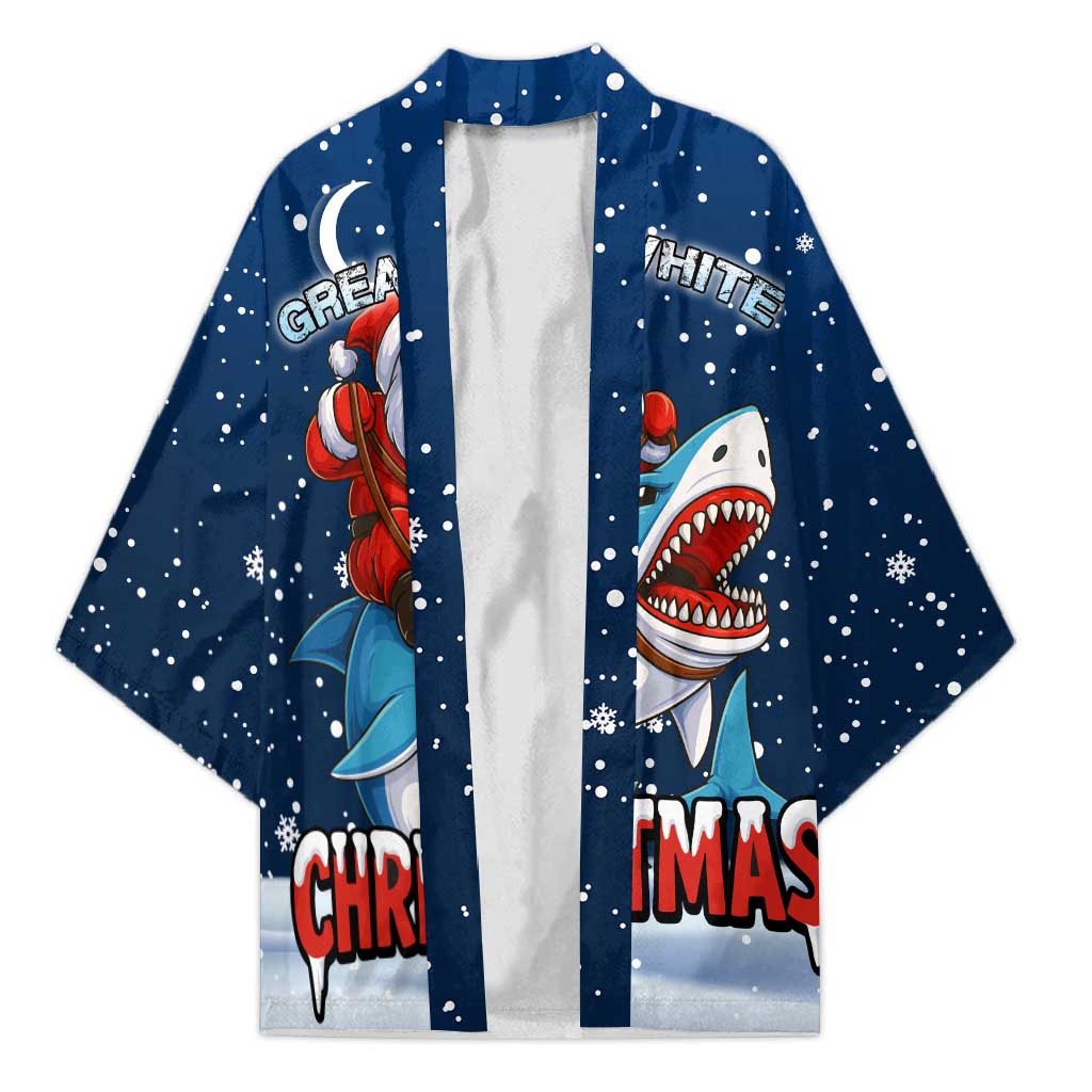 Great White Christmas Shark Christmas Kimono Funny Xmas Holiday Patterns - Wonder Print Shop