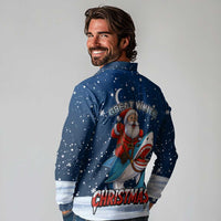 Great White Christmas Shark Christmas Long Sleeve Polo Shirt Funny Xmas Holiday Patterns - Wonder Print Shop