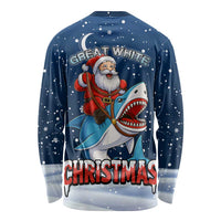 Great White Christmas Shark Christmas Long Sleeve Shirt Funny Xmas Holiday Patterns - Wonder Print Shop