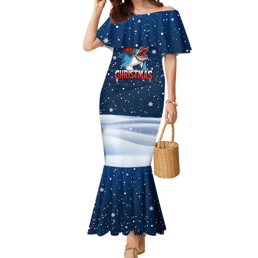 Great White Christmas Shark Christmas Mermaid Dress Funny Xmas Holiday Patterns - Wonder Print Shop