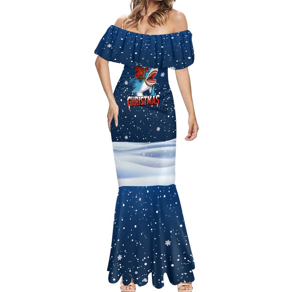 Great White Christmas Shark Christmas Mermaid Dress Funny Xmas Holiday Patterns - Wonder Print Shop