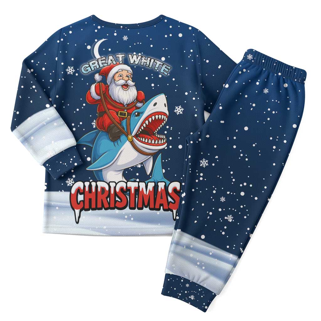 Great White Christmas Shark Christmas Pajama Set Funny Xmas Holiday Patterns - Wonder Print Shop
