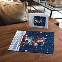Great White Christmas Shark Christmas Puzzle Funny Xmas Holiday Patterns - Wonder Print Shop