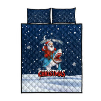 Great White Christmas Shark Christmas Quilt Bed Set Funny Xmas Holiday Patterns - Wonder Print Shop