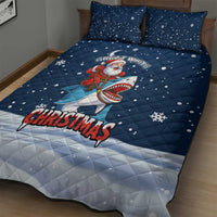 Great White Christmas Shark Christmas Quilt Bed Set Funny Xmas Holiday Patterns - Wonder Print Shop