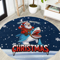Great White Christmas Shark Christmas Round Carpet Funny Xmas Holiday Patterns - Wonder Print Shop