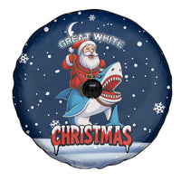Great White Christmas Shark Christmas Spare Tire Cover Funny Xmas Holiday Patterns - Wonder Print Shop