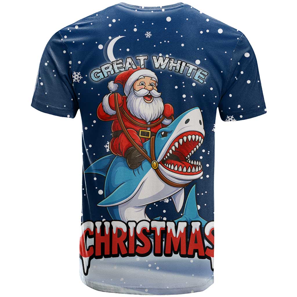 Great White Christmas Shark Christmas T Shirt Funny Xmas Holiday Patterns - Wonder Print Shop